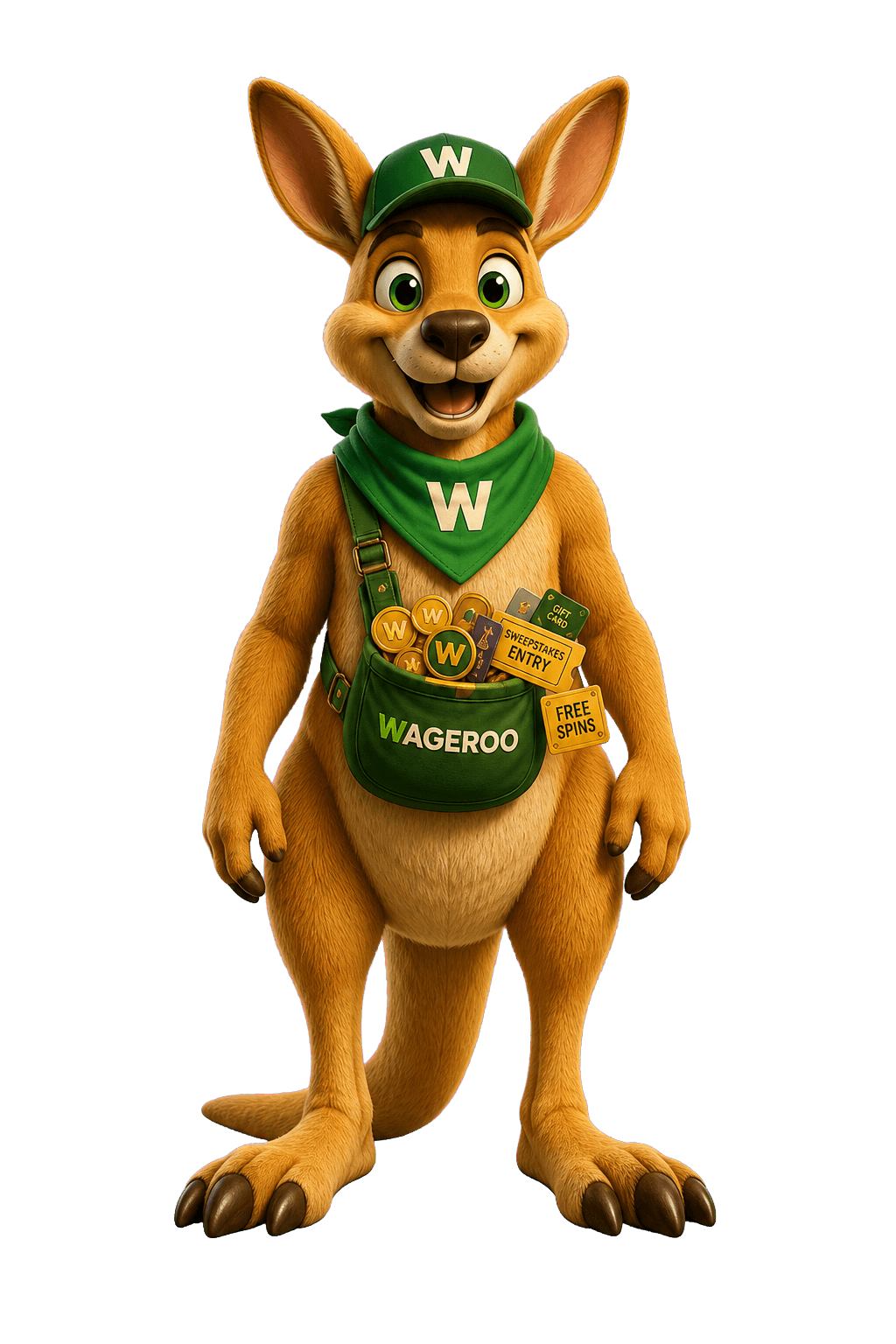Roo, the Wageroo kangaroo mascot